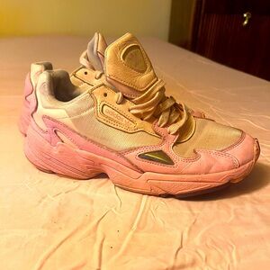 Adidas Pink and Cream Sneakers